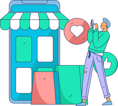 Shopping Rating  Illustration