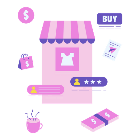 Shopping Rating  Illustration