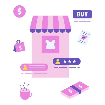 Shopping Rating  Illustration