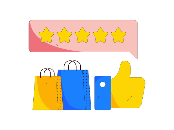 Shopping review  Illustration