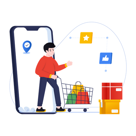 Shopping Review  Illustration