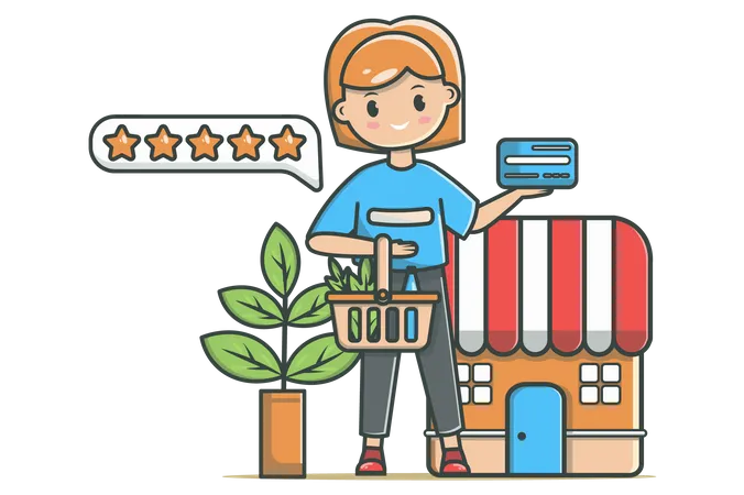 Shopping review  Illustration