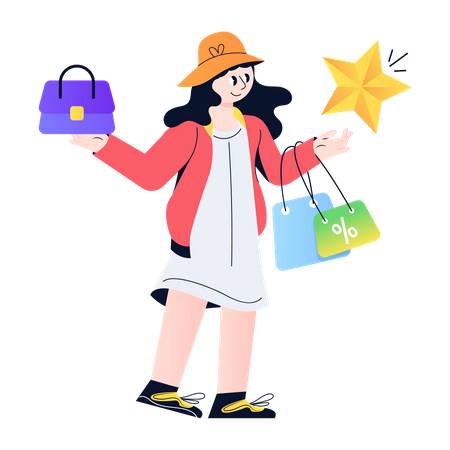Shopping Review Illustration