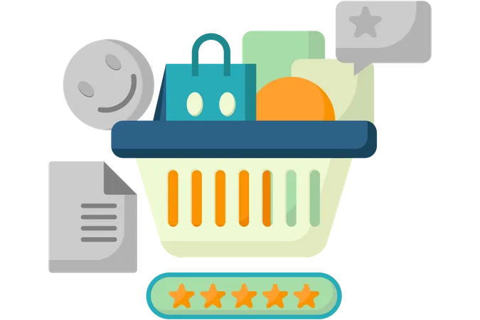 Shopping review Illustration