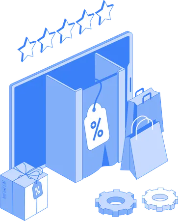 Shopping review and feedback  Illustration