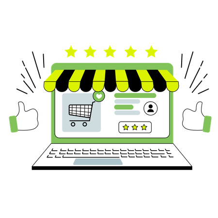 Shopping Review  Illustration