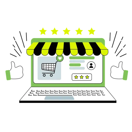 Shopping Review  Illustration