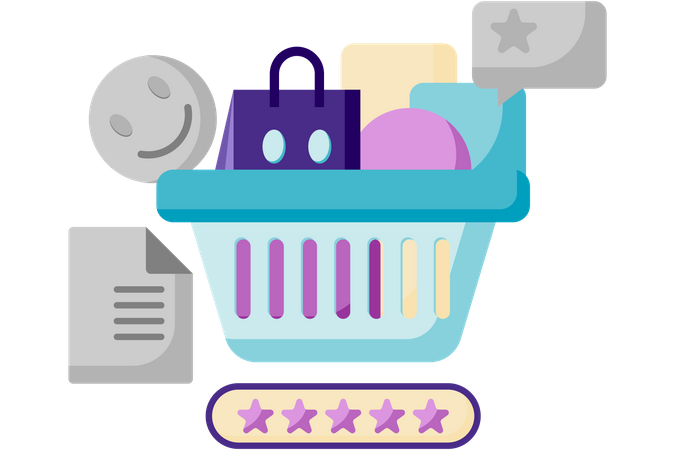 Shopping review  Illustration