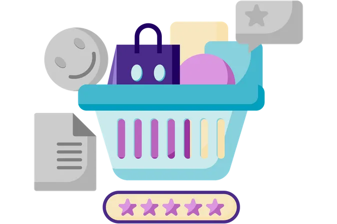 Shopping review  Illustration