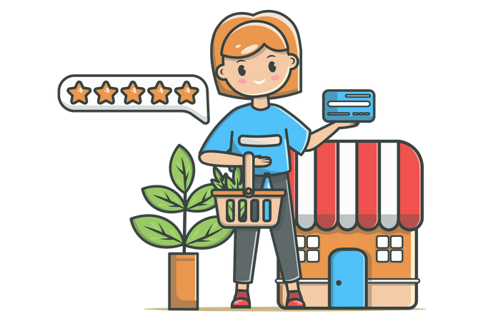 Shopping review  Illustration