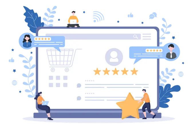 Shopping Review  Illustration