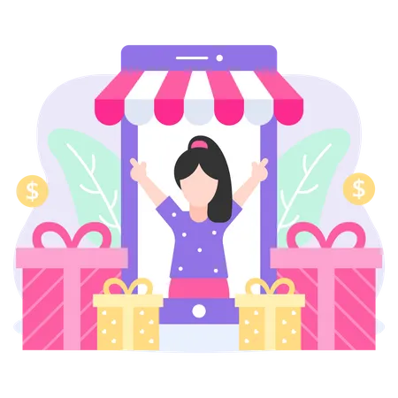Shopping Reward Illustration