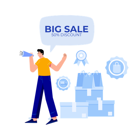 Shopping sale advertisement  Illustration