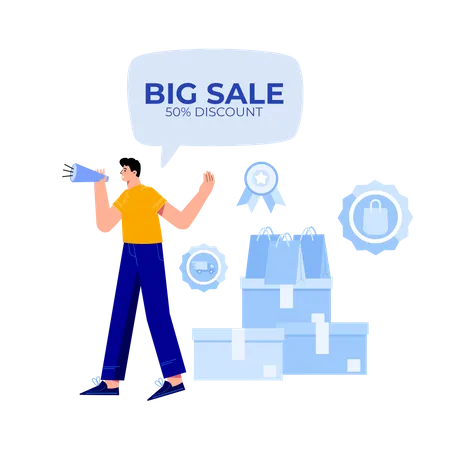 Shopping sale advertisement  Illustration