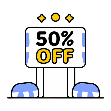 Shopping sale board  Illustration