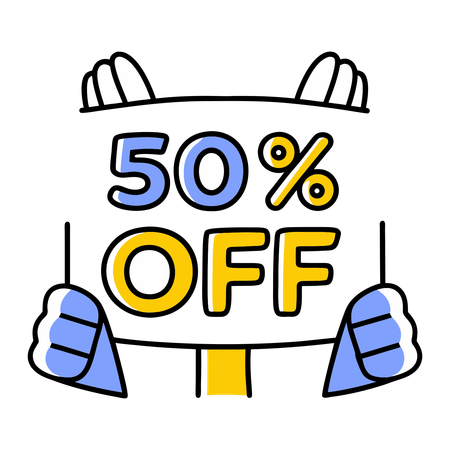 Shopping sale board  Illustration