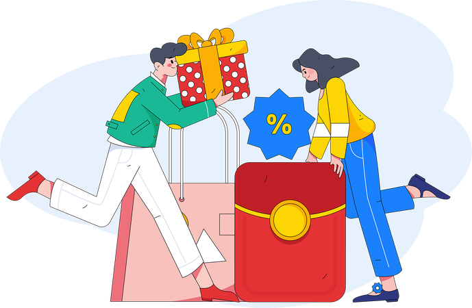 Shopping sale coupon  Illustration