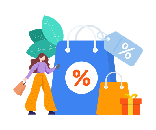 Shopping Sale  Illustration