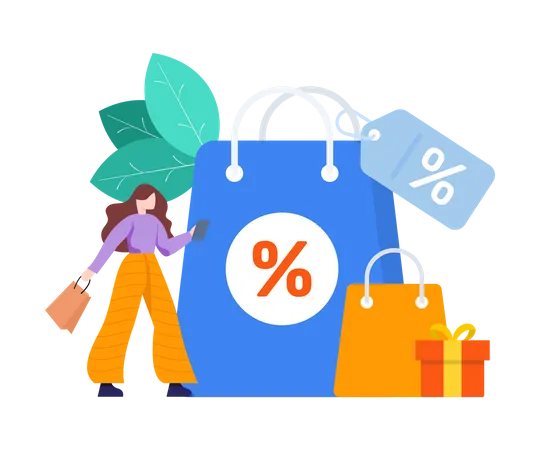 Shopping Sale  Illustration