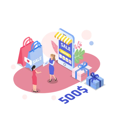 Shopping sale  Illustration