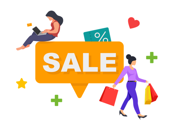 Shopping Sale  Illustration