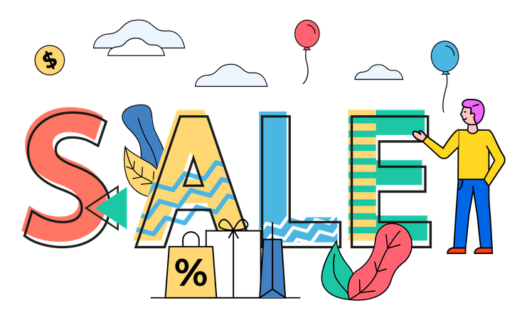 Shopping Sale  Illustration