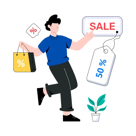 Shopping Sale  Illustration