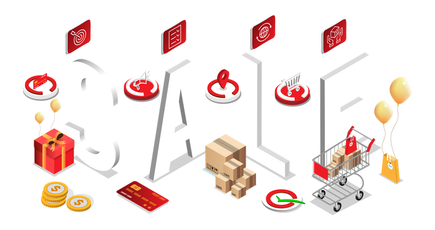 Shopping sale  Illustration