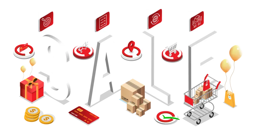 Shopping sale  Illustration