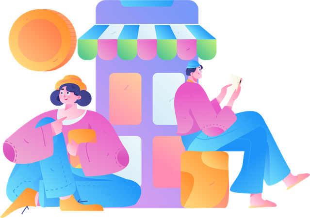 Shopping Sale  Illustration