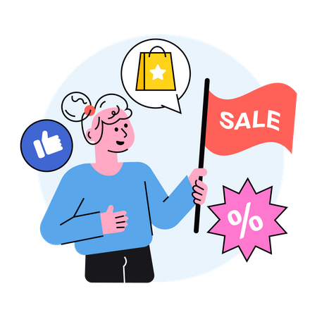 Shopping Sale  Illustration