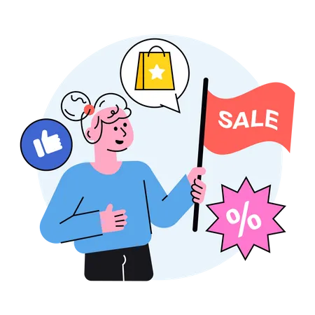 Shopping Sale  Illustration