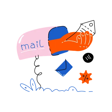 Shopping sale mail  Illustration