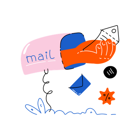 Shopping sale mail  일러스트레이션
