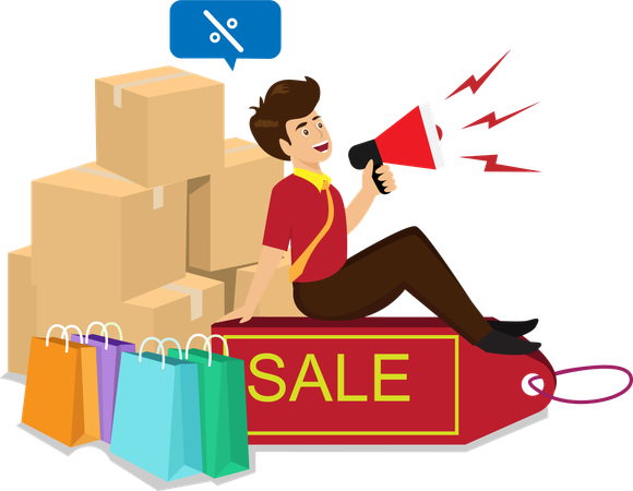 Shopping sale marketing  Illustration