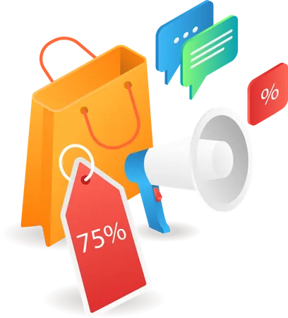 Shopping sale marketing campaign  Illustration