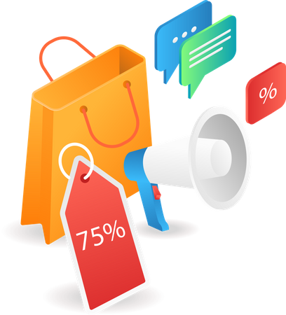 Shopping sale marketing campaign  Illustration