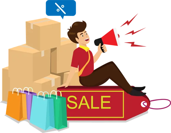 Shopping sale marketing  Illustration