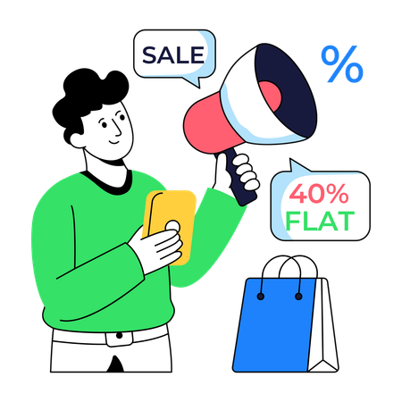 Shopping Sale Marketing  Illustration