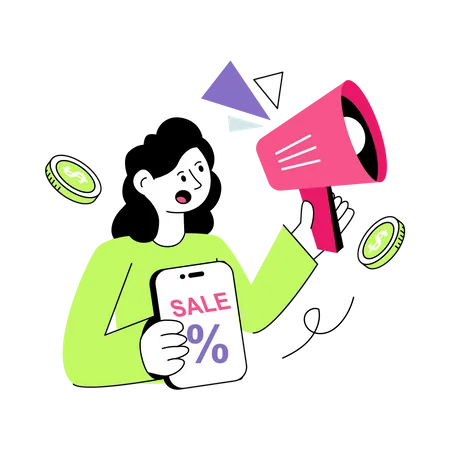 Shopping sale marketing  Illustration