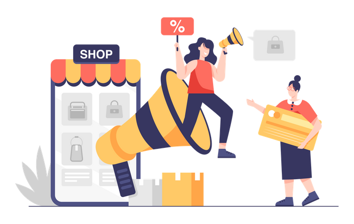 Shopping sale Marketing  Illustration