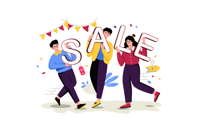 Shopping sale marketing  Illustration