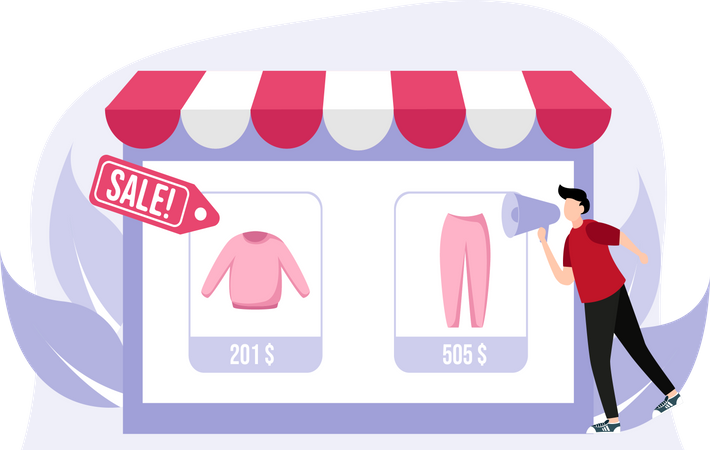 Shopping Sale marketing  Illustration