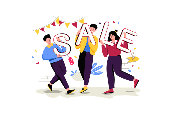 Shopping sale marketing  일러스트레이션
