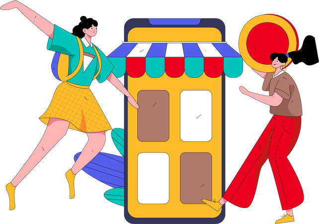 Shopping Savings  Illustration
