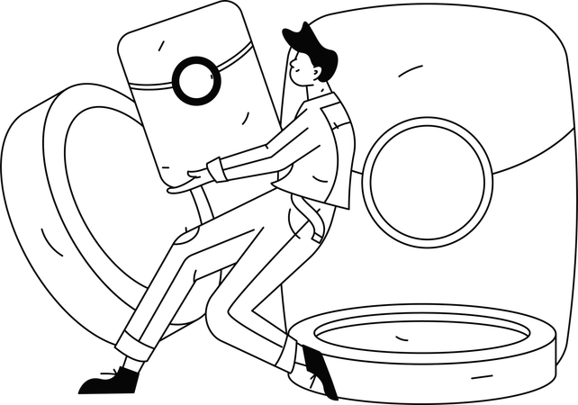 쇼핑 저축  일러스트레이션