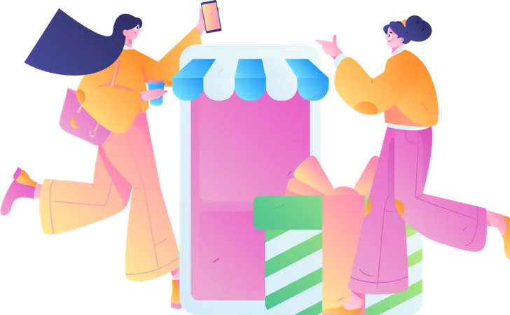 Shopping Savings  Illustration