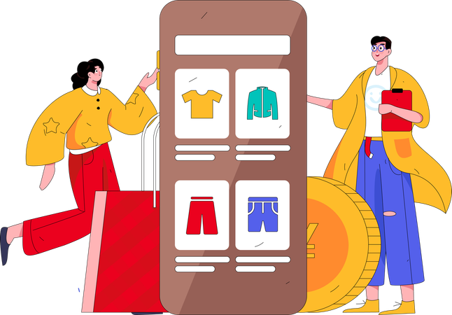 Shopping Savings  Illustration