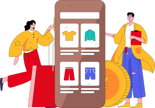 Shopping Savings  Illustration