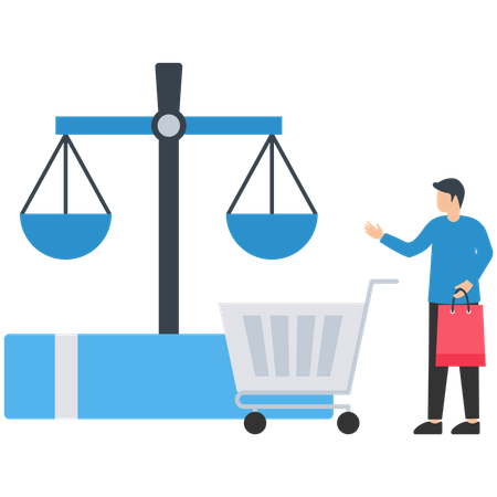 Shopping scale  Illustration